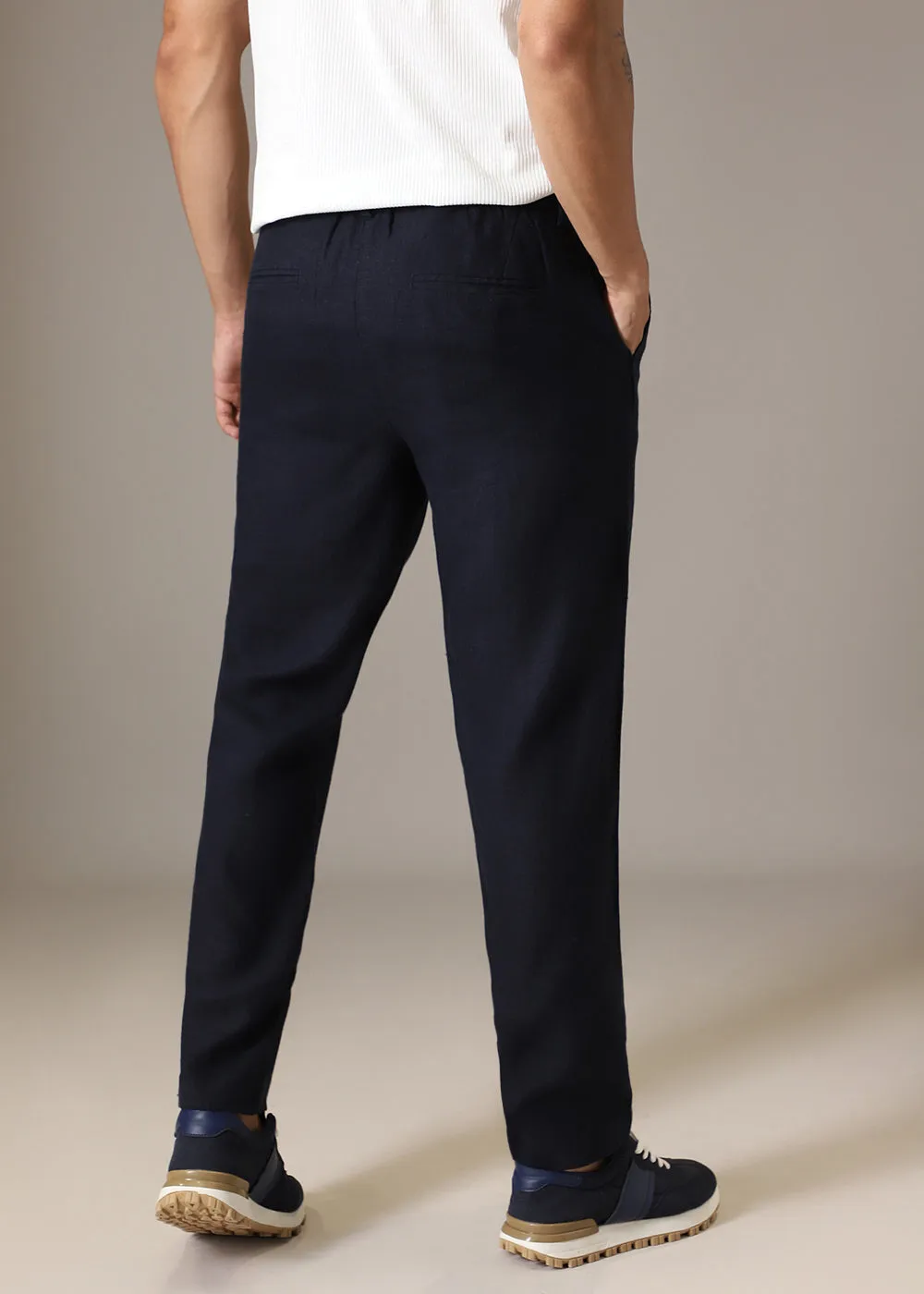 Admiral Blue Linen Pant