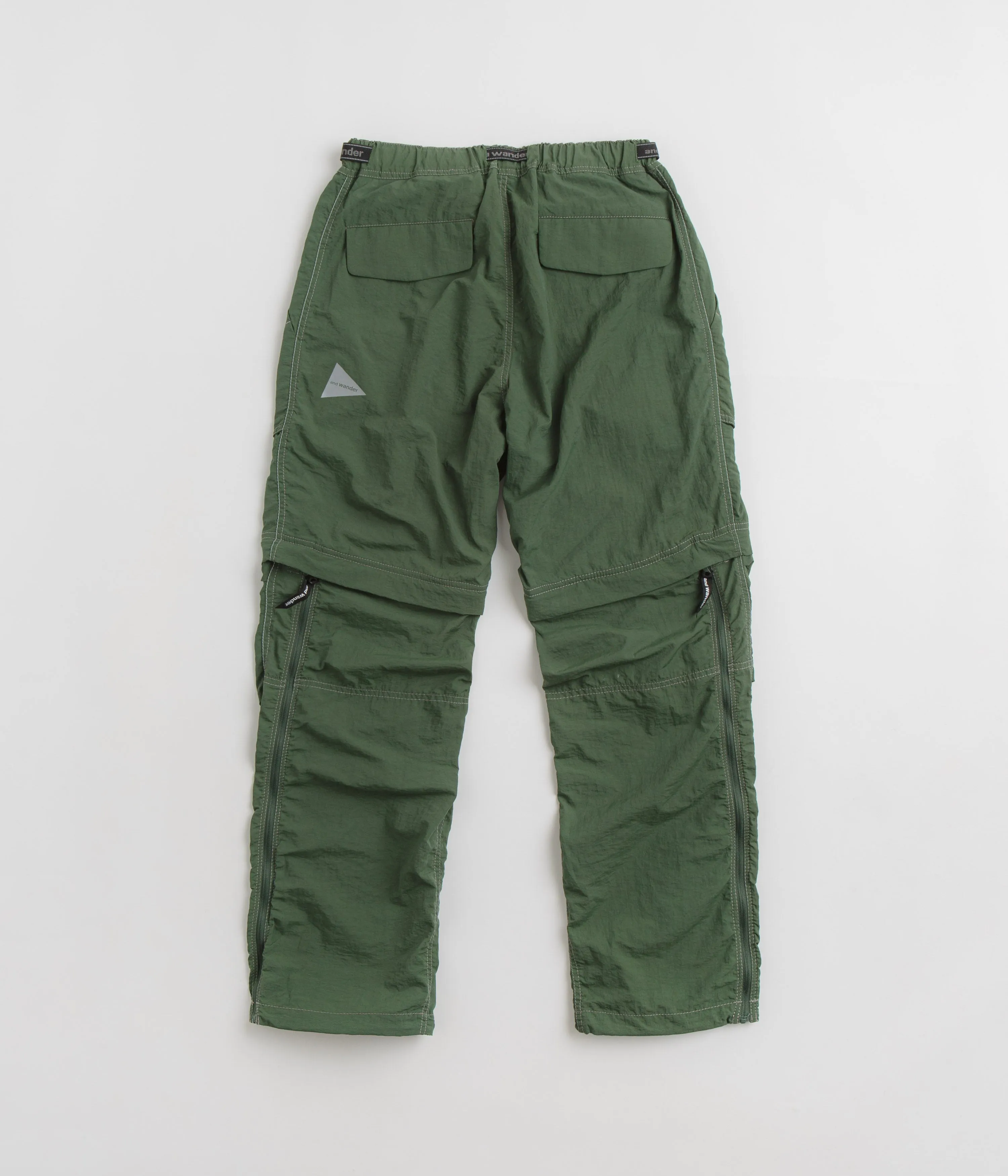 and wander Ny Taffeta Hiker 2Way Pants - Dark Green