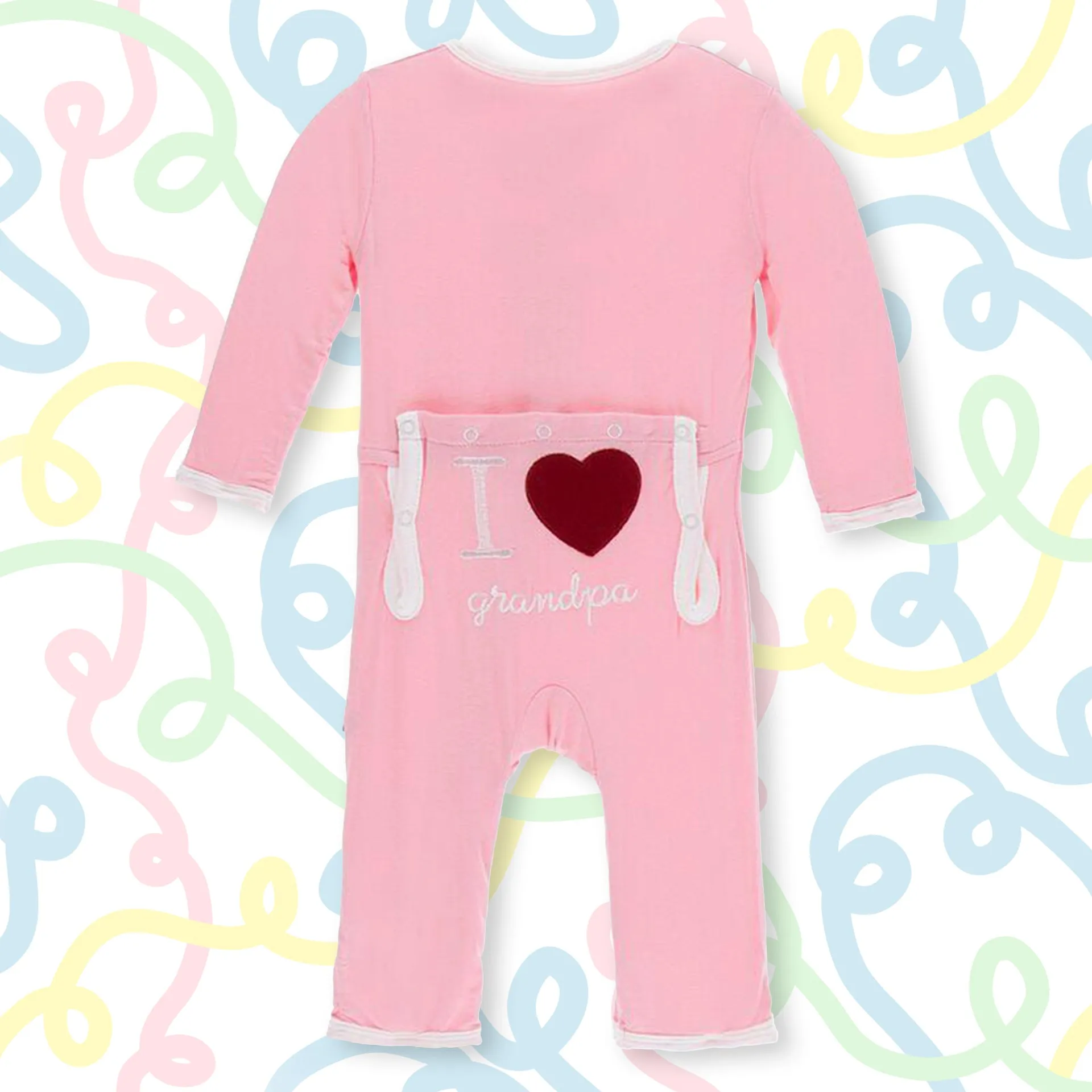 Applique Coverall - Lotus I Love Grandpa