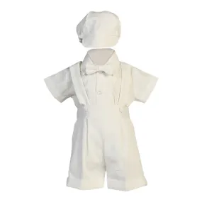 Baby Boys Suspender Shorts Poly Cotton Baptism Christening Set 12-18M