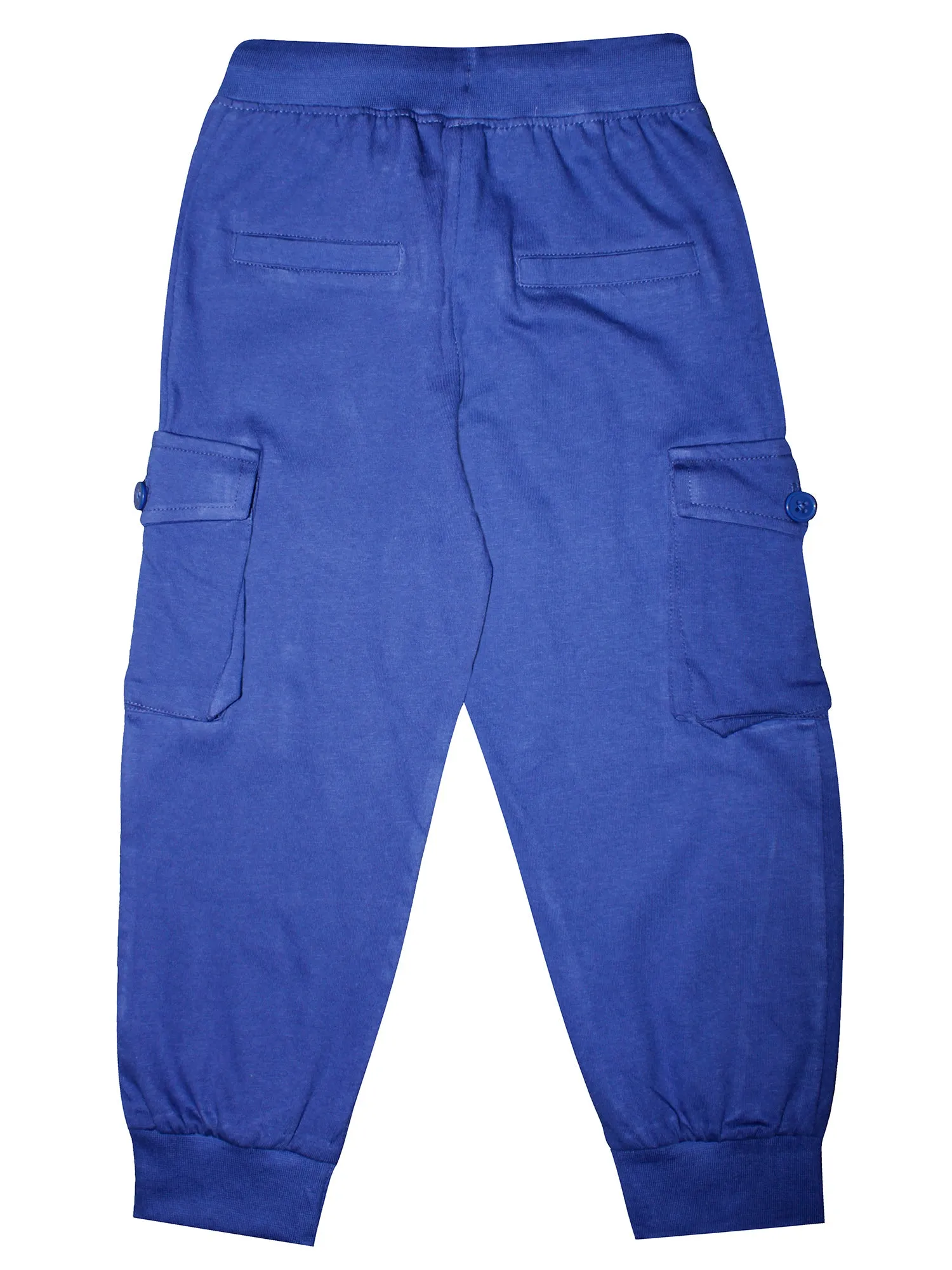 Boys Cotton Cargo Track Pants with print