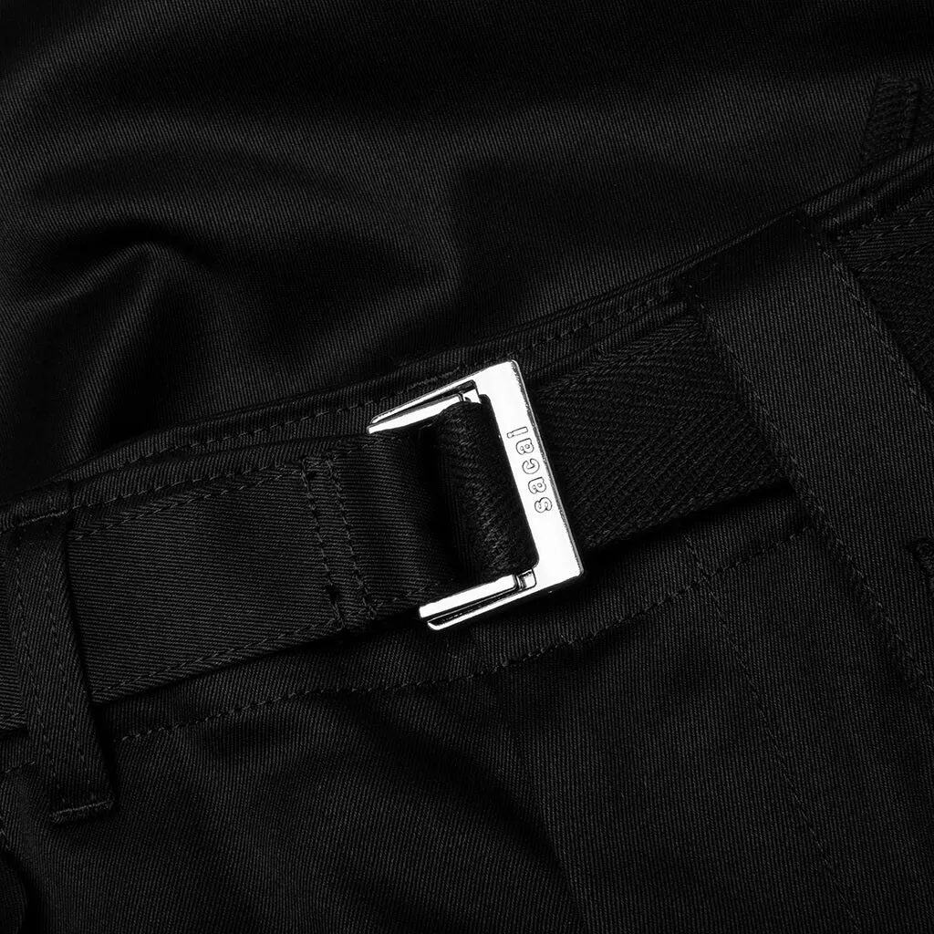 Cotton Chino Pants - Black