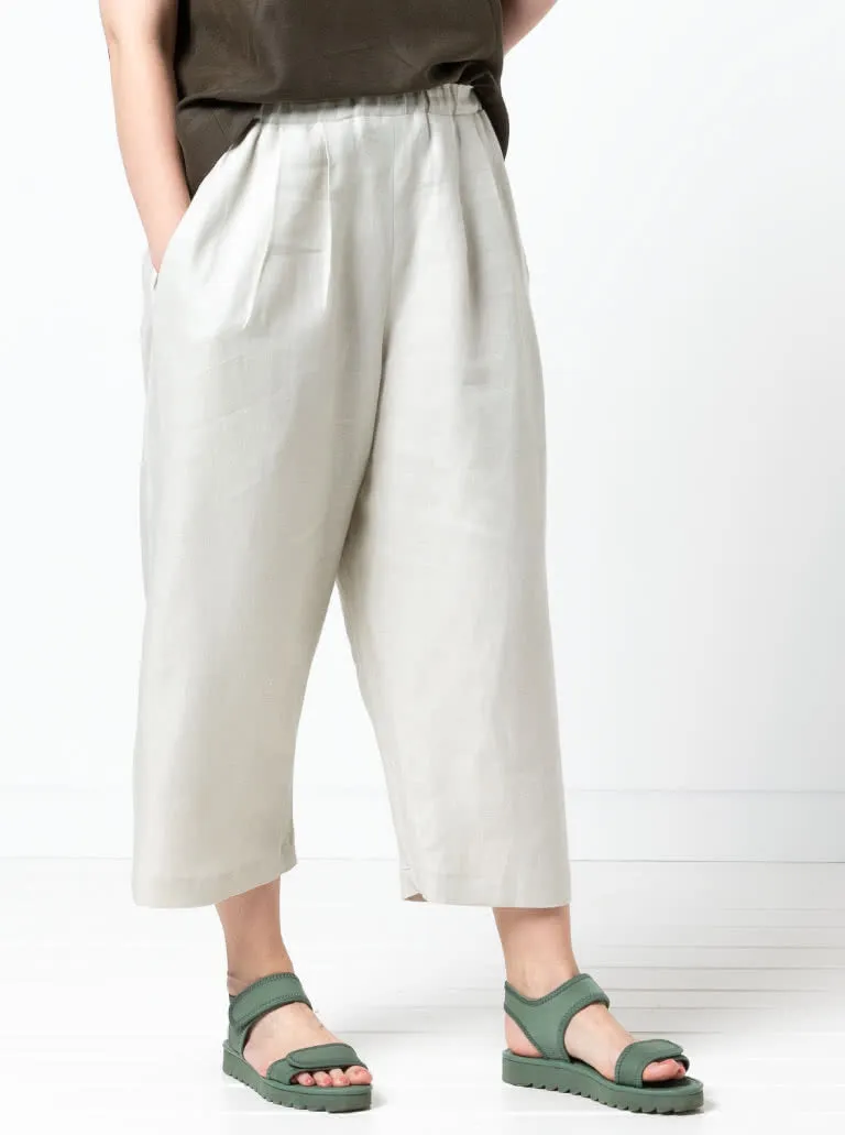 Style Arc Ethel Designer Gaucho Pants Sewing Pattern, US Sizes 0-26 - Tailored and Stylish