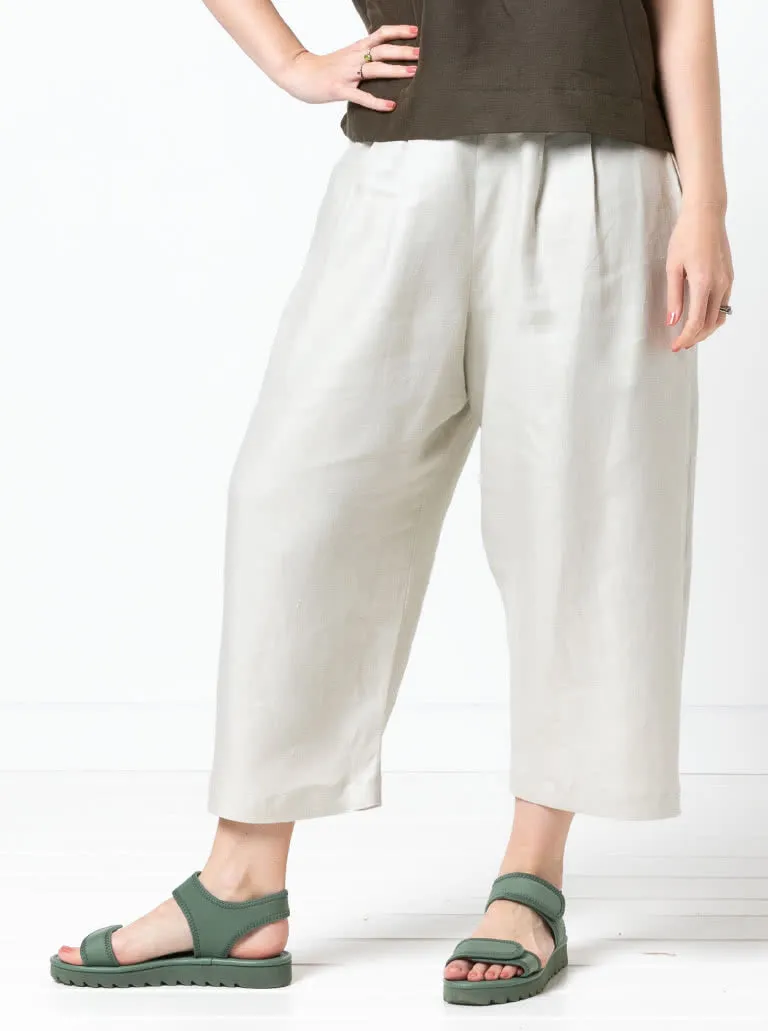 Style Arc Ethel Designer Gaucho Pants Sewing Pattern, US Sizes 0-26 - Tailored and Stylish