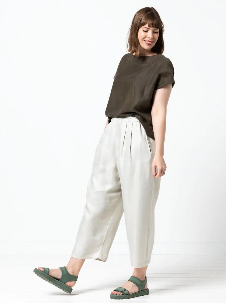 Style Arc Ethel Designer Gaucho Pants Sewing Pattern, US Sizes 0-26 - Tailored and Stylish