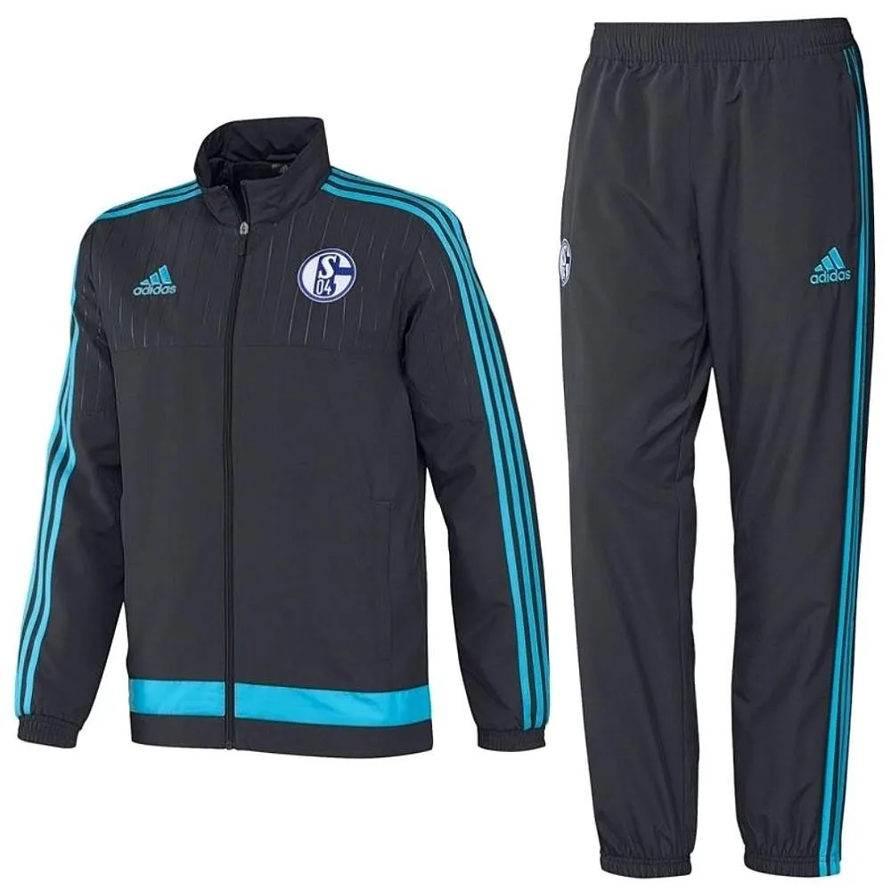 Fc Schalke 04 Presentation Soccer Tracksuit 2015/16 - Adidas