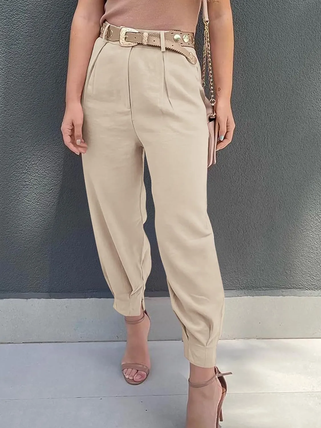 High Waist Cropped Pants