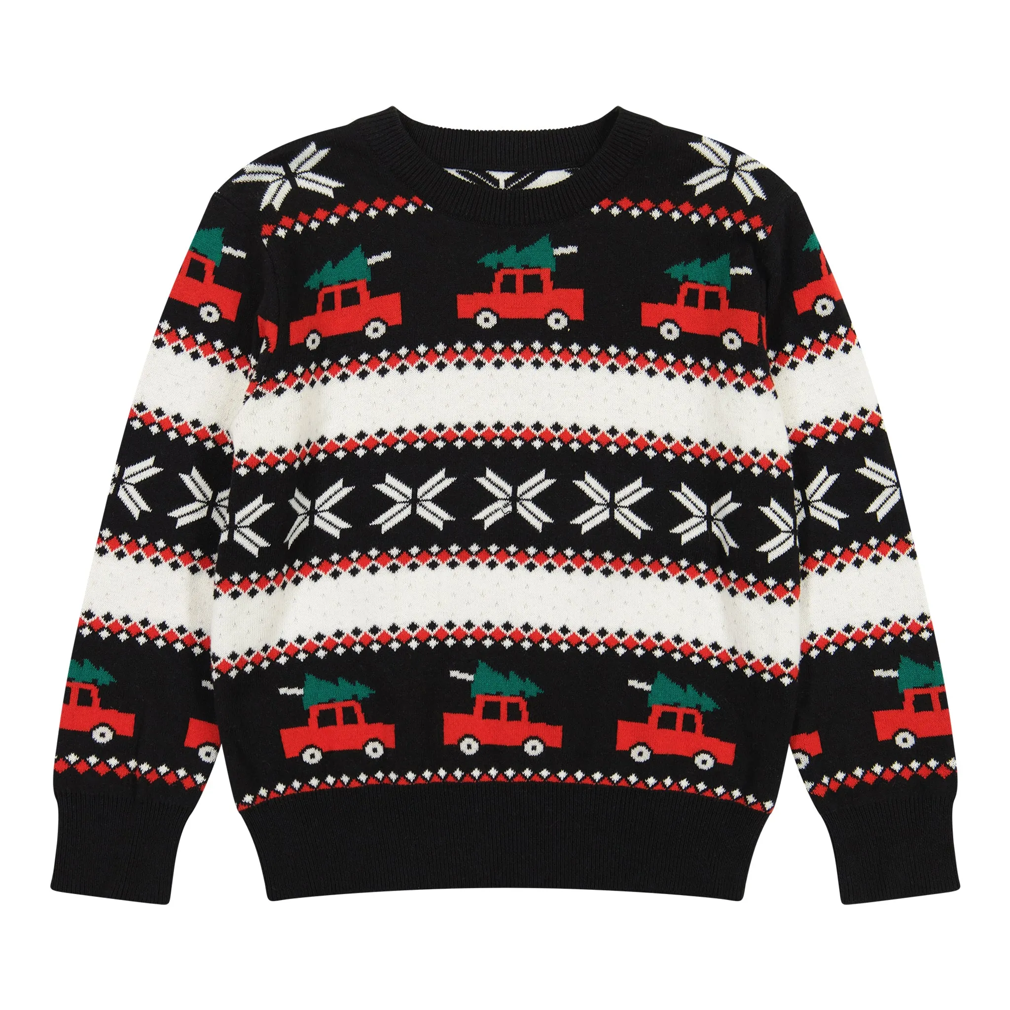 Holiday Jacquard Sweater Set  | Black