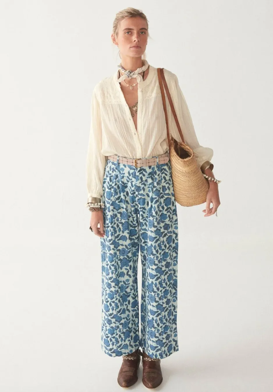 Indira Pants -- Blue Poppy