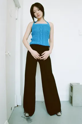 KNITTED LOUNGING PANTS | BLACK