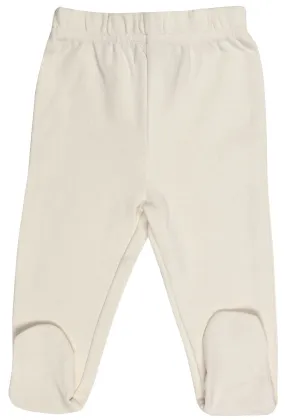 Organic Cotton Baby Pants Footed Unisex GOTS Certified No Dye (Natural)