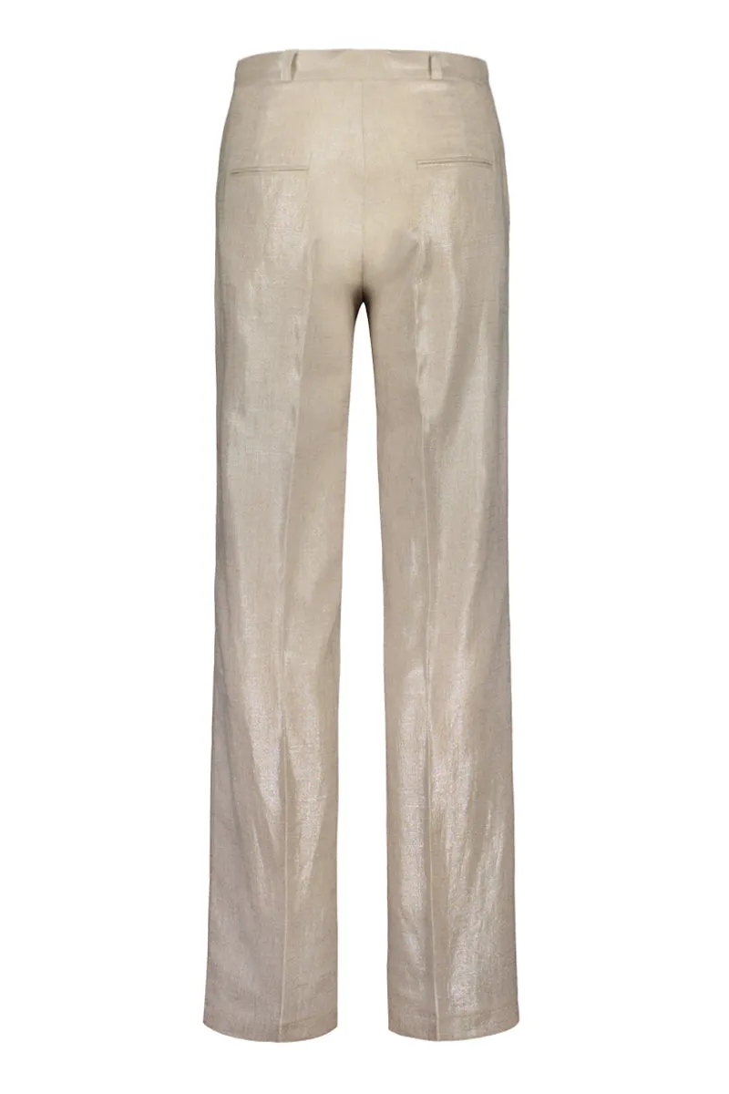 PETRONELLA linen suit pants in silver