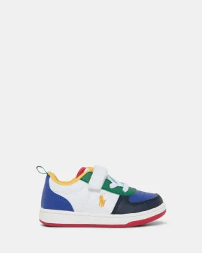 Polo Court II Pre-School Infant White/Multi/Yellow