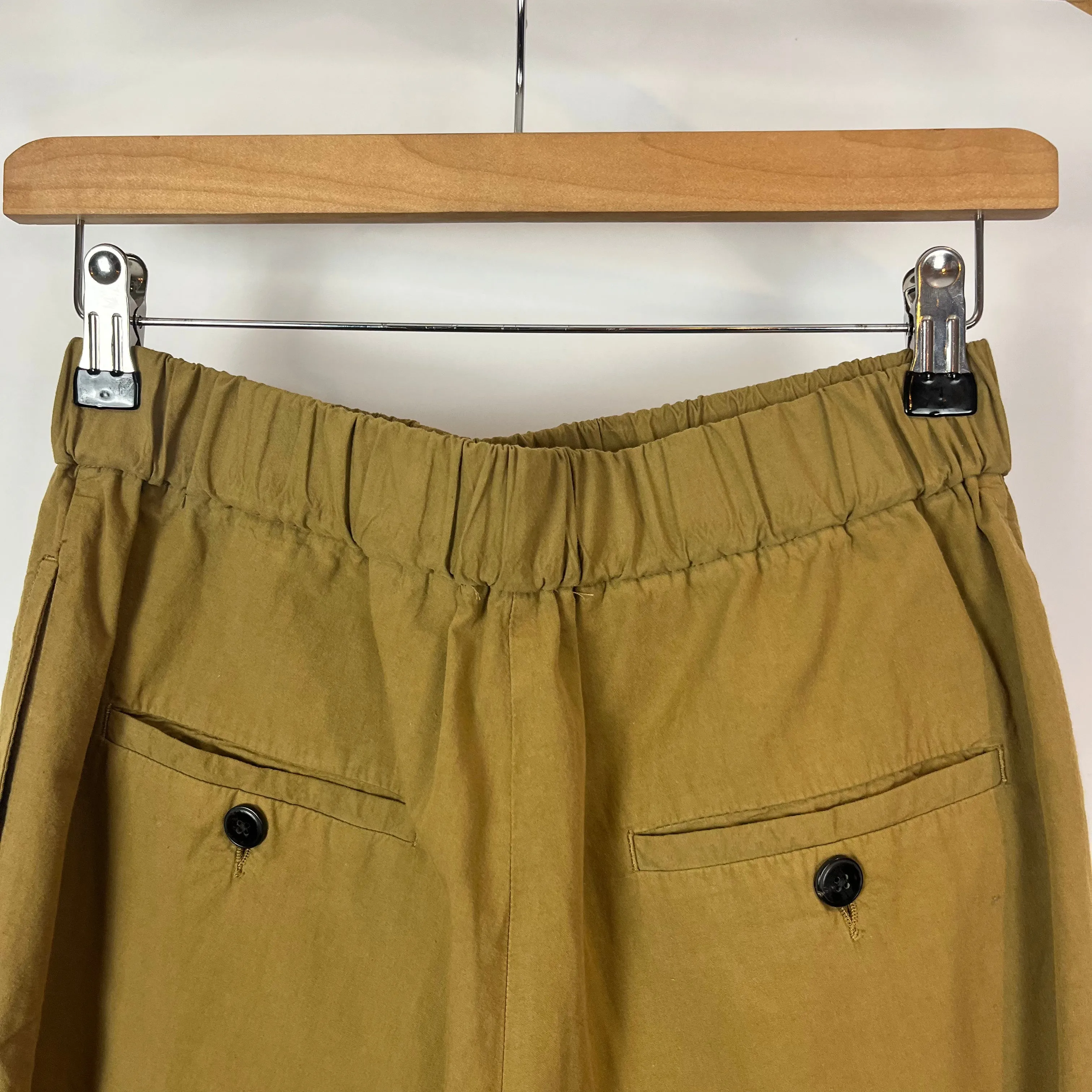 Pomandere Deep Mustard Cotton Pull-On Pants XS