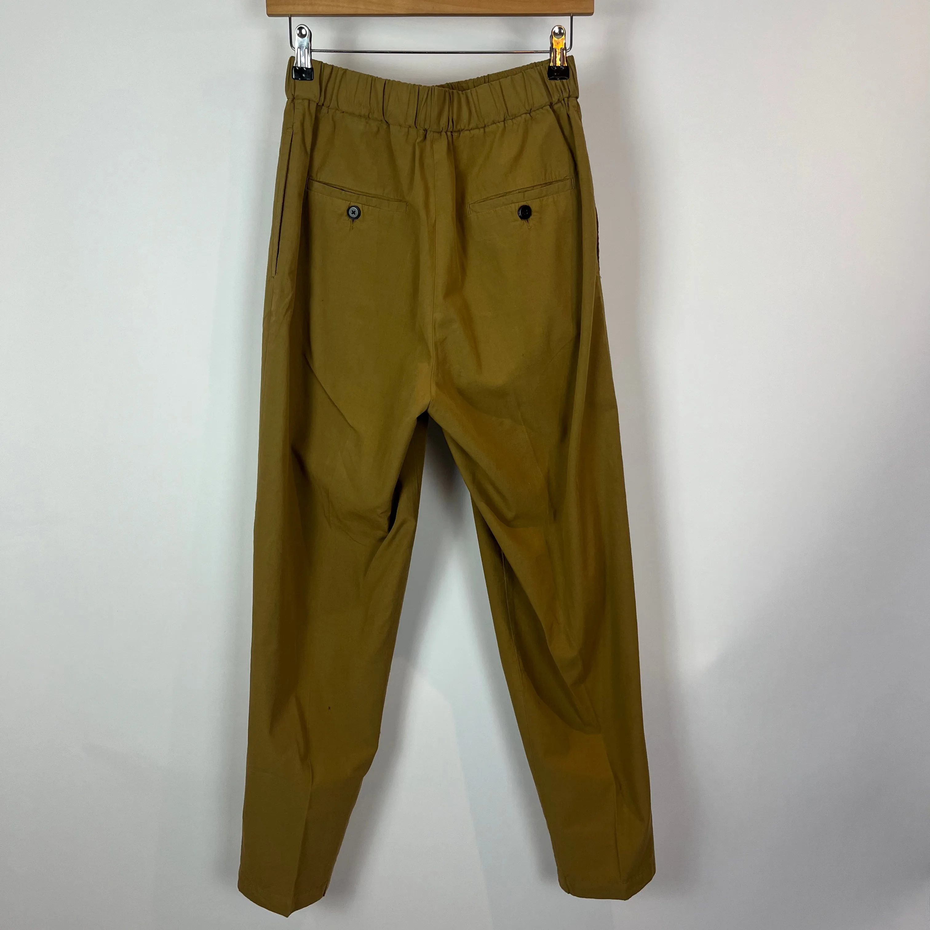 Pomandere Deep Mustard Cotton Pull-On Pants XS