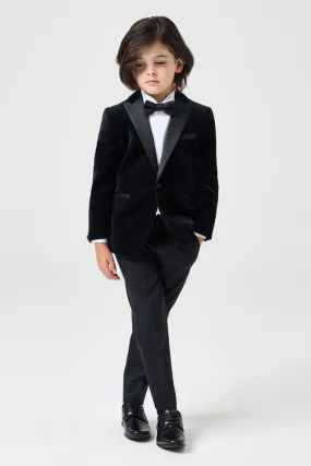 Prince Velvet Tuxedo Jacket - Black