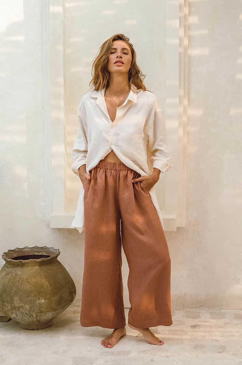 SUMMER Pants - clay linen all