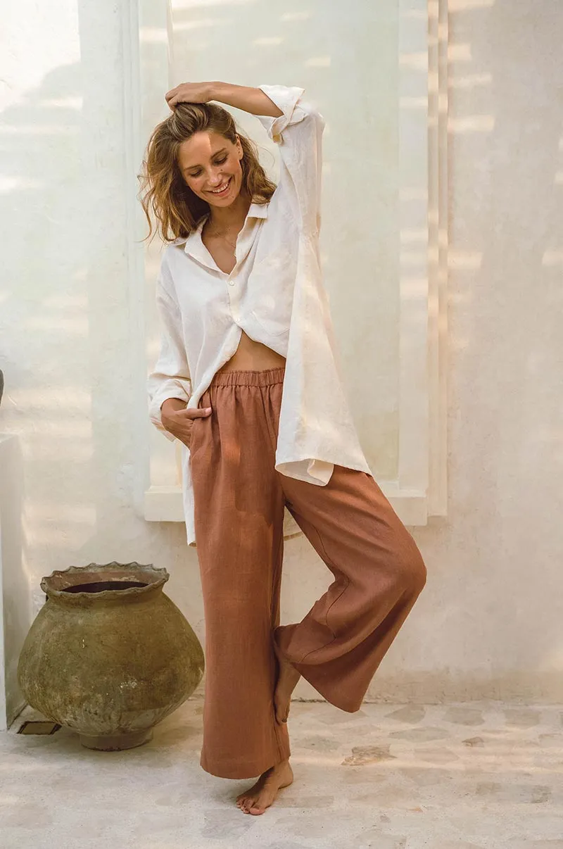 SUMMER Pants - clay linen all