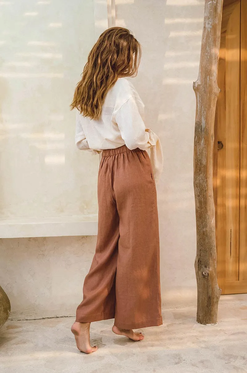 SUMMER Pants - clay linen all