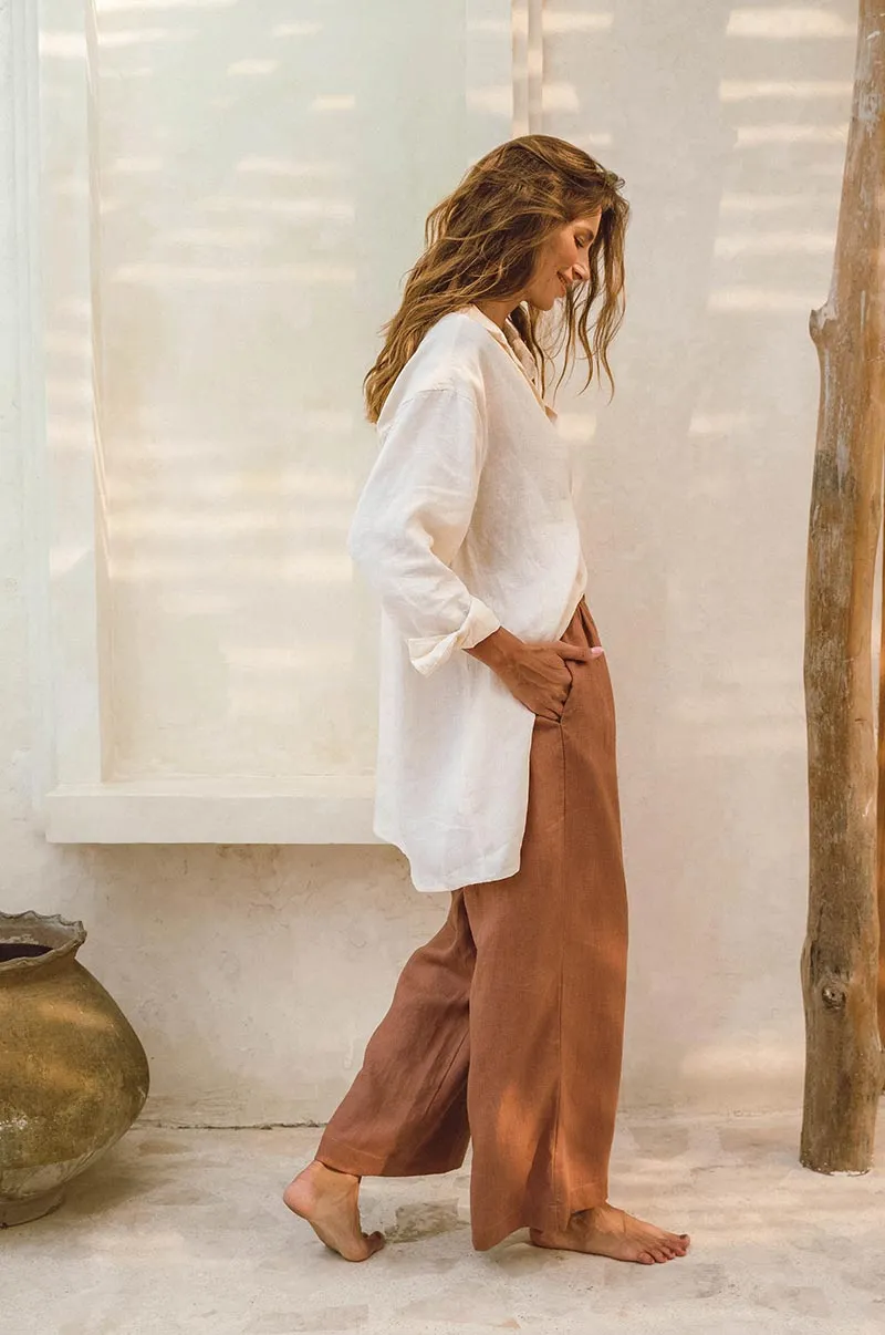 SUMMER Pants - clay linen all