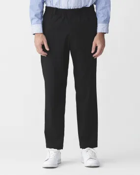 TAPERED GABARDINE PANTS / BLACK