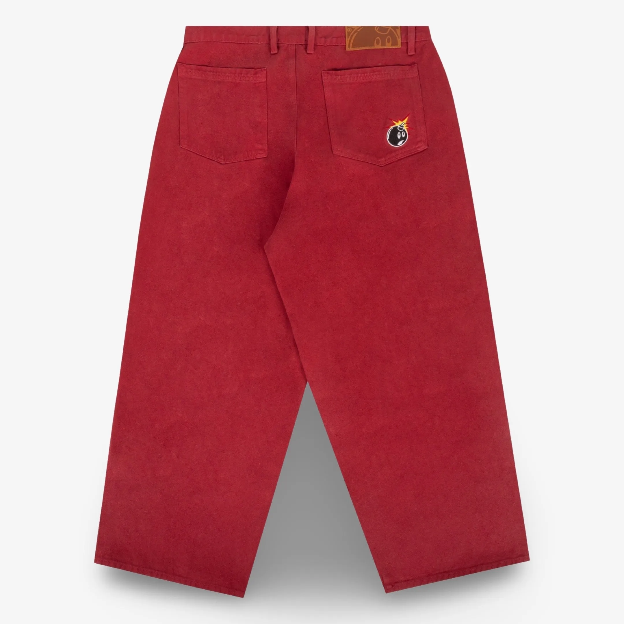 The Hundreds 'Adam Bomb' Washed Baggy Room Denim Burgundy