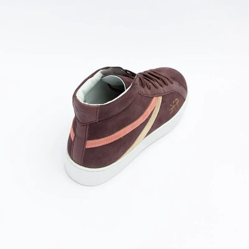 Women's Burgundy High Top Sneaker