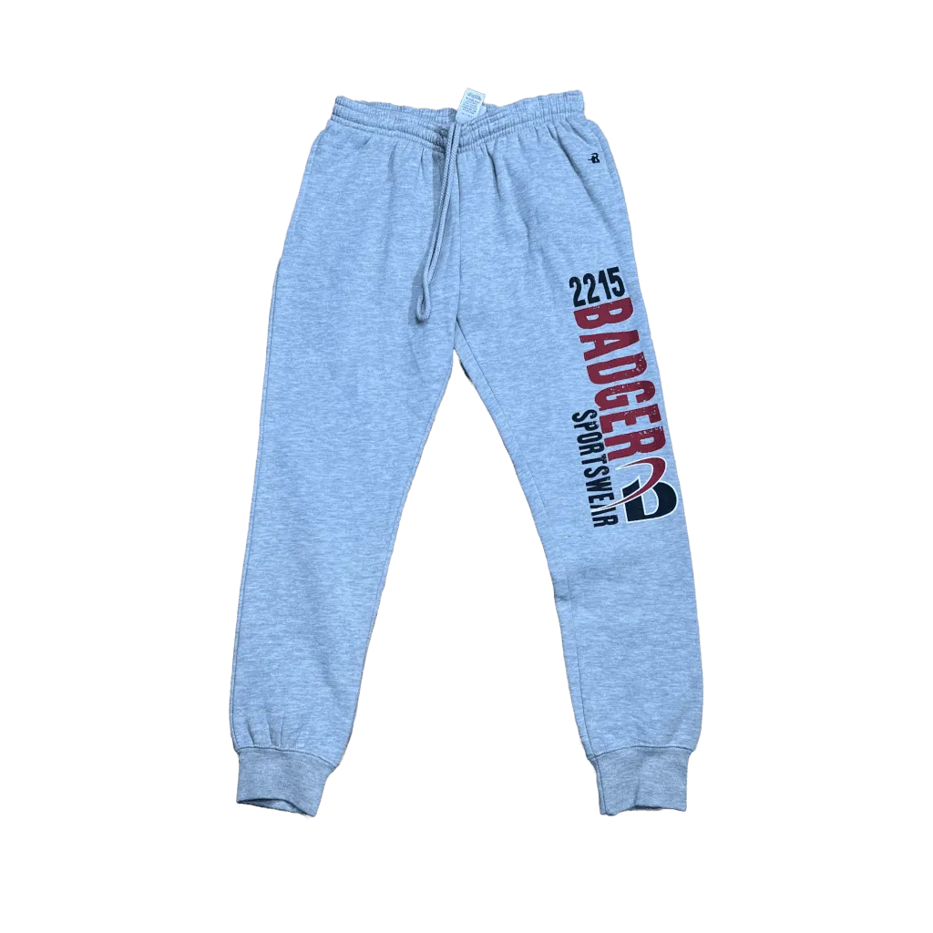 Youth  •Badger Sport• Fleece Jogger Pant Gray-Medium